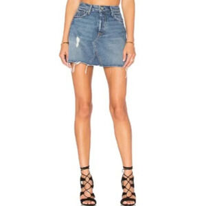 NWT GRLFRND Eva A-Frame Gusset Denim Skirt-sz 25